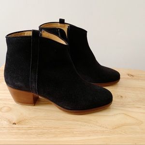 Sezane Black Suede Massa Ankle Boots Size 7